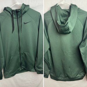 NIKE Therma-FIT Men's Full-Zip Fitness Hoodie Dark Green [SIZE MEDIUM]